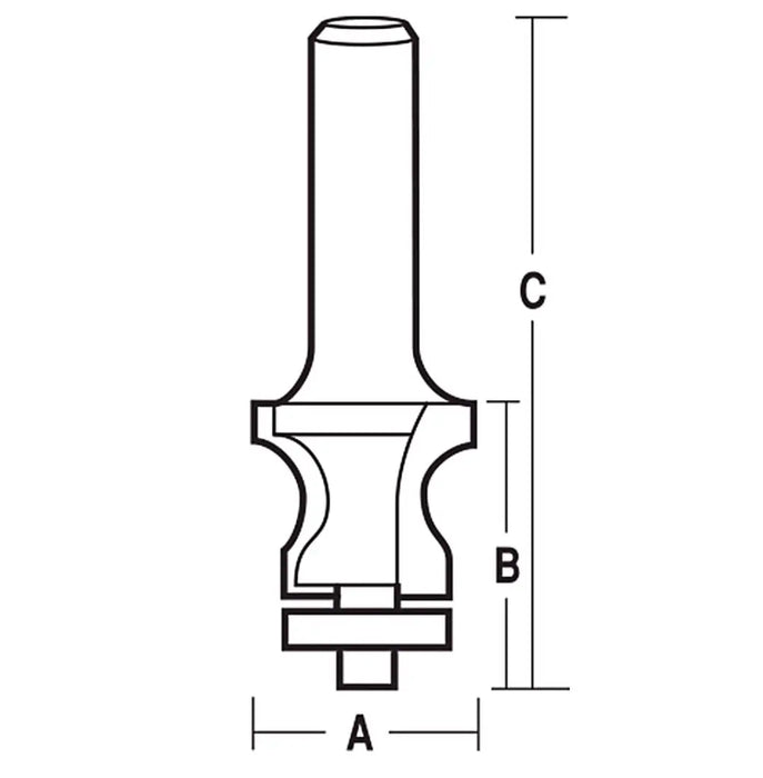 Solid Surface No Drip Bit 1” D x 7/8” CL x 1/2” Shk x 3” Oal Rapid Tool