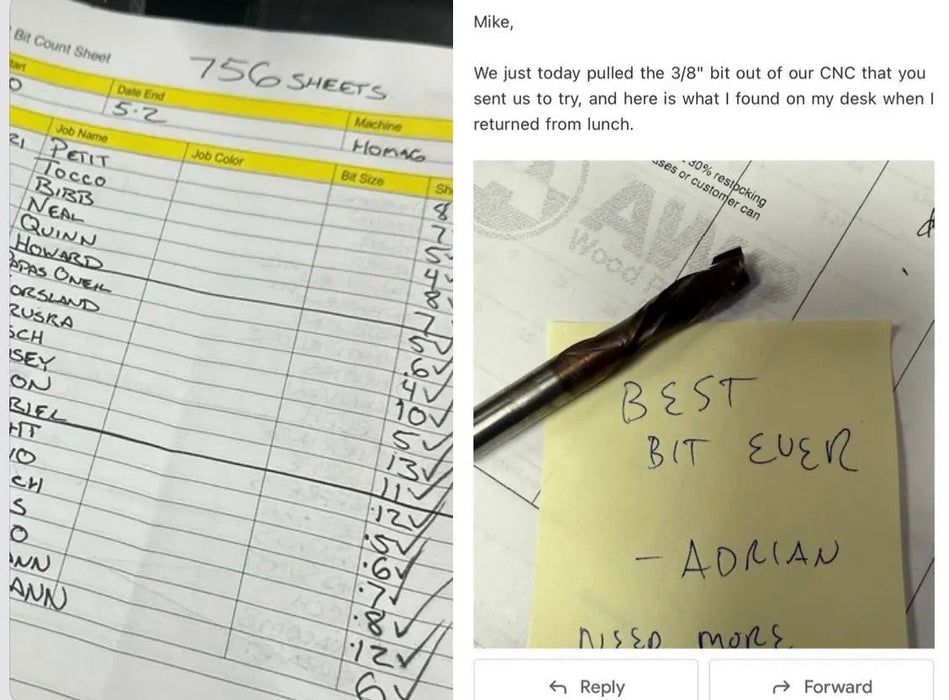 CNC SC MaxLife® Coated Compression Bit with Chipbreakers 3/8 D x 7/8 CL x 3/8 SHK x 3 Inch Long 2 Flute Mortise 3/16 Router Bit For Plywood - MTS