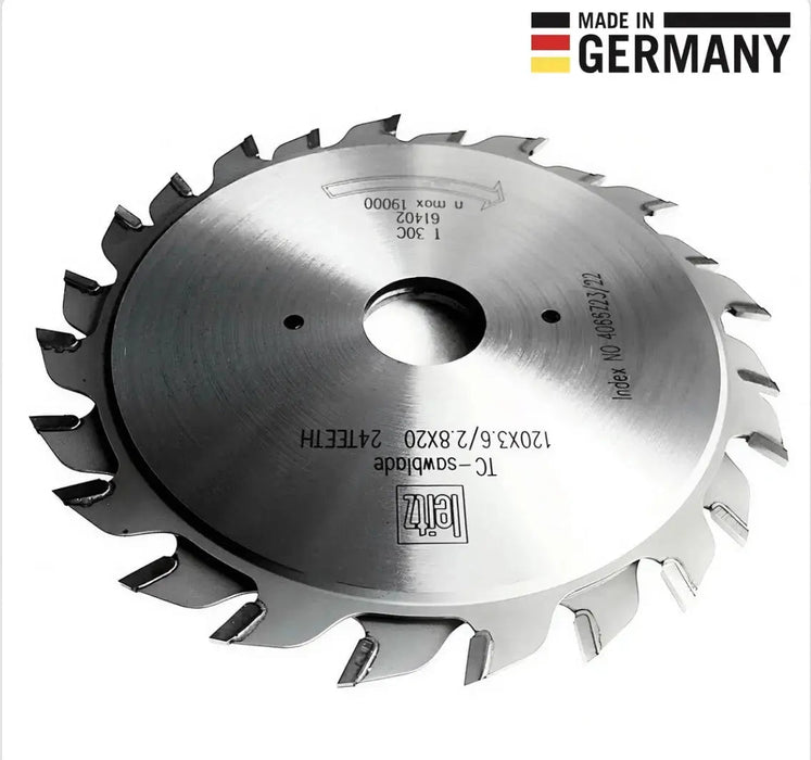Striebig Split Score 120mm Diameter x 2.8mm -3.6mm Kerf x 20mm Bore Z=2x12Teeth X 12 deg Hook - MTS