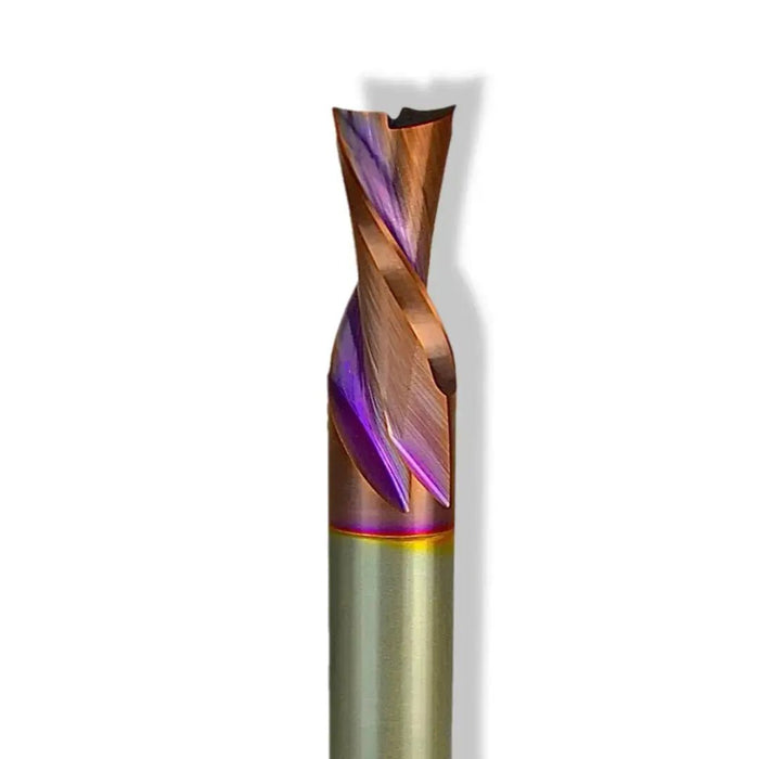 1/2” Down Cut x 1 5/8” CL x 1/2” Shank 3 1/2” Overall MaxLife® Coated 2 Flute Router Bit - MTS