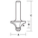 2 Flute Rounding Over Bit with Ball Bearing 3/4” x 1/2” x 1/2” x 1/8” Radius Rapid Tool