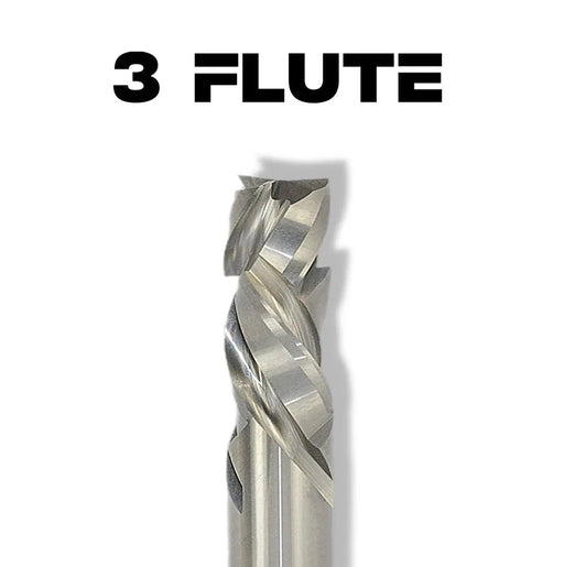 3/4” Compression x 2” CL x 3/4” Shank 4” Overall Solid Carbide 7/8” Upcut 3 Flute Router Bit - MTS