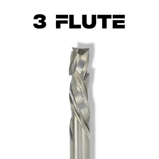 3/8” Compression x 1 1/4” CL x 3/8” Shank 3” Overall Solid Carbide Mortise 3 Flute Router Bit - MTS