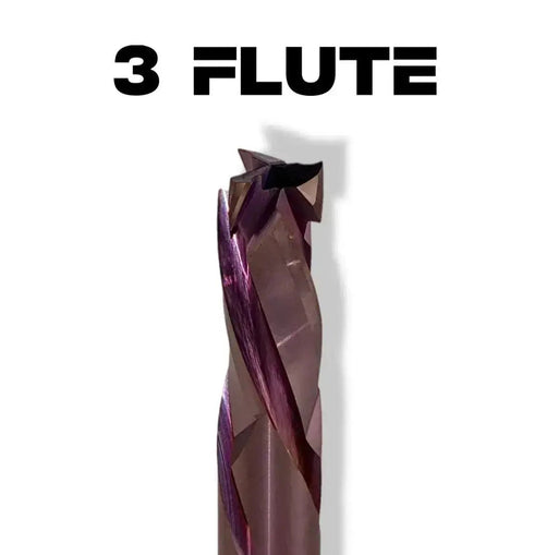 3/8” x 1 1/4” Cut Length x 3/8” Shank 3” Overall MaxLife® Coated 3/8” Upcut Compression 3 Flute Router Bit - MTS