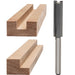 2 Flute Straight Bit 1/2” x 1/4” x 1/4” Shk x 2 1/4” Oal Rapid Tool