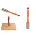 6.5mm Carbide Tipped V Point Boring Bit - 70mm Length, 10mm Shank - MTS