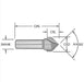 V-Groove 120 Deg 2” D x 1 1/4” CL x 1/2” Shk x 2 3/4” Oal 1” Cut Height Rapid Tool