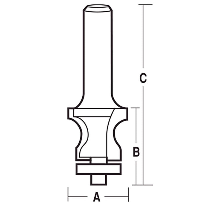 Solid Surface No Drip Bit 1” D x 7/8” CL x 1/2” Shk x 3” Oal Rapid Tool