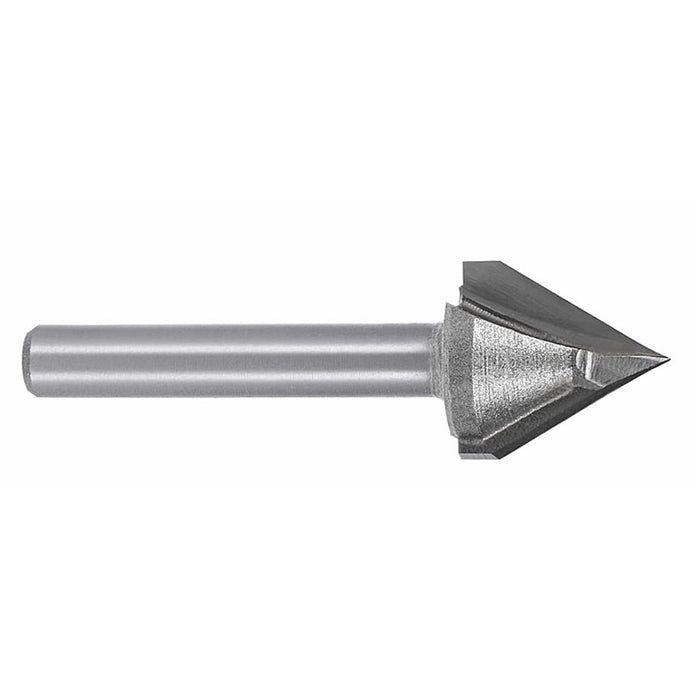 V-Groove 60 Deg 1/2” D x 1/2” CL x 1/4” Shk x 2” Oal 2 Flute Rapid Tool