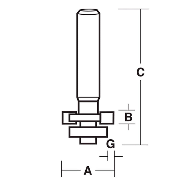 Face Inlay Bit 7/8” D x 1/8” CL x 1/2” x 1/16” Depth Rapid Tool