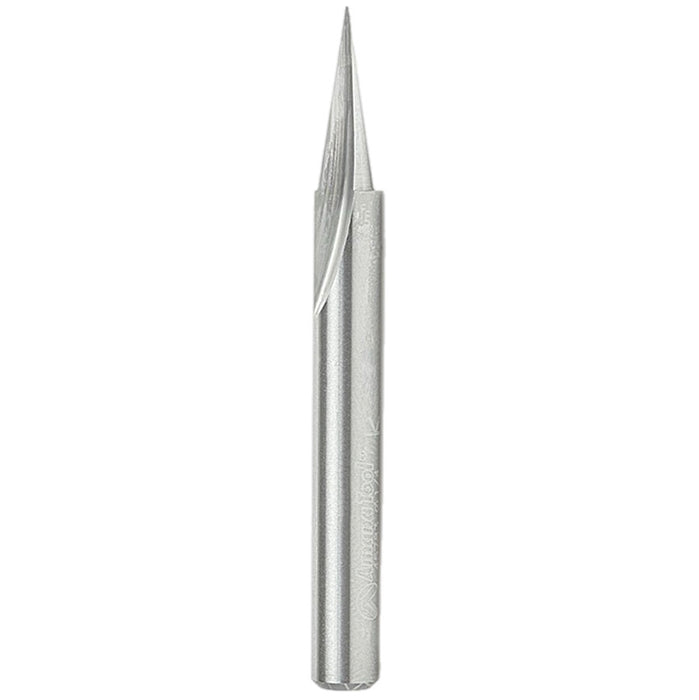 Solid Carbide 1/4” x 5/8” x 2” Oal 1 Flute 22 Deg Angle