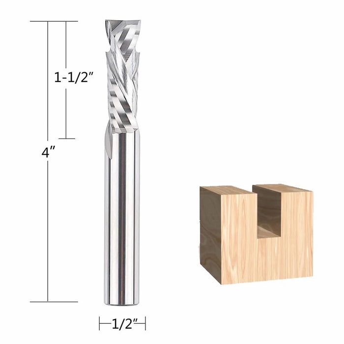 1/2” Compression Bit – 1 1/8” CL, 1/2” Shank, 2 Flute, 3” OAL, 5/16” Up-Cut Titan® High-Performance Coated My Store