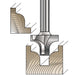 Plunge Roundover Bit 3/8” SMCL 1/8” x 3/8” CL x 3/8” Shk x 1/8”Radius Rapid Tool