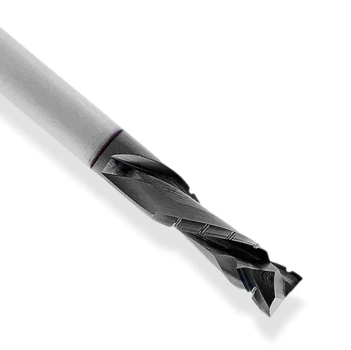 CNC SC MaxLife® Coated Compression Bit with Chipbreakers 3/8 D x 1 1/4 CL x 3/8 SHK x 3 Inch Long 2 Flute 3/8 UC Router Bit For Plywood - MTS
