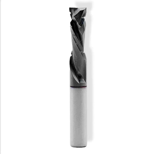 CNC SC MaxLife® Coated Compression Bit with Chipbreakers 3/8 D x 1 1/4 CL x 3/8 SHK x 3 Inch Long 2 Flute 3/8 UC Router Bit For Plywood - MTS