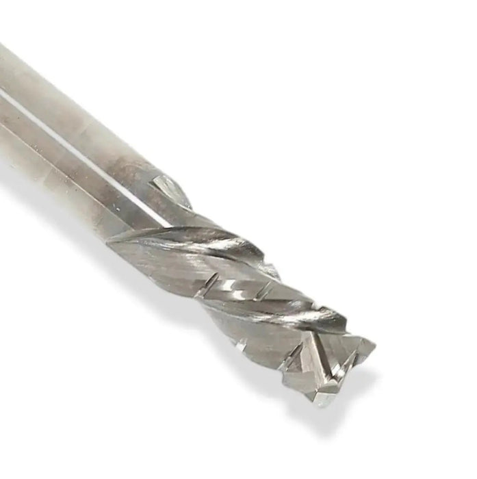 CNC Solid Carbide Compression Bit with Chipbreakers 3/4 D x 1 1/2 CL x 3/4 SHK x 4 Inch Long 2 Flute 7/8 UC Router Bit For Plywood - MTS